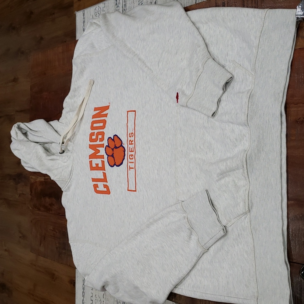 Clemson Tigers League Gray Hoodie with Orange Accents